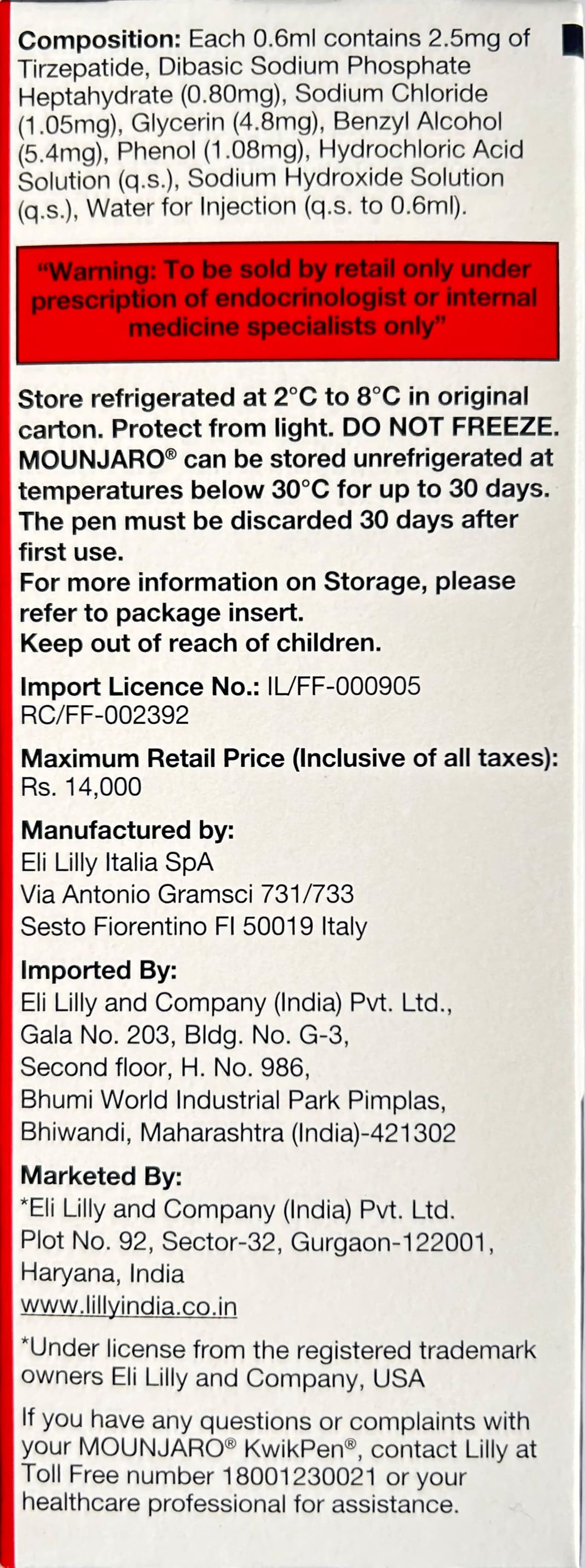 Mounjaro 2.5mg KwikPen