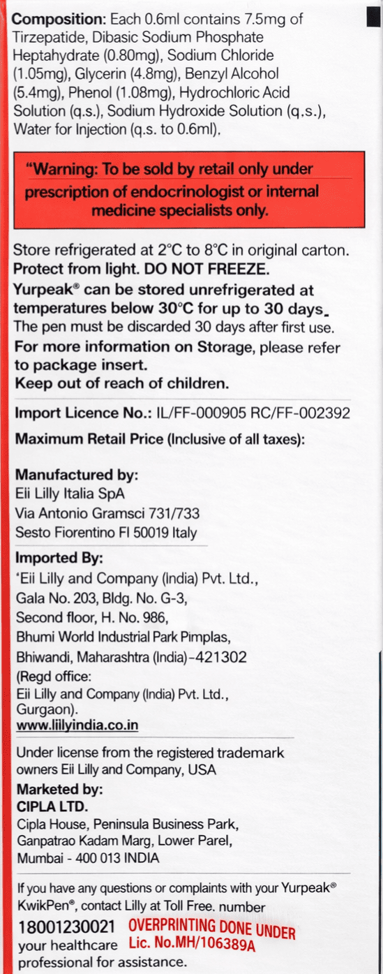 Yurpeak 7.5mg Kwikpen