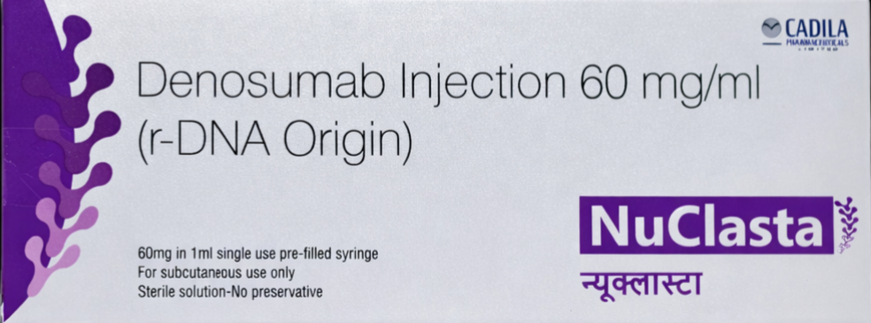 Nuclasta 60mg Injection - Rheumatology Division Medicine by CADILA PHARMACEUTICALS PVT LTD