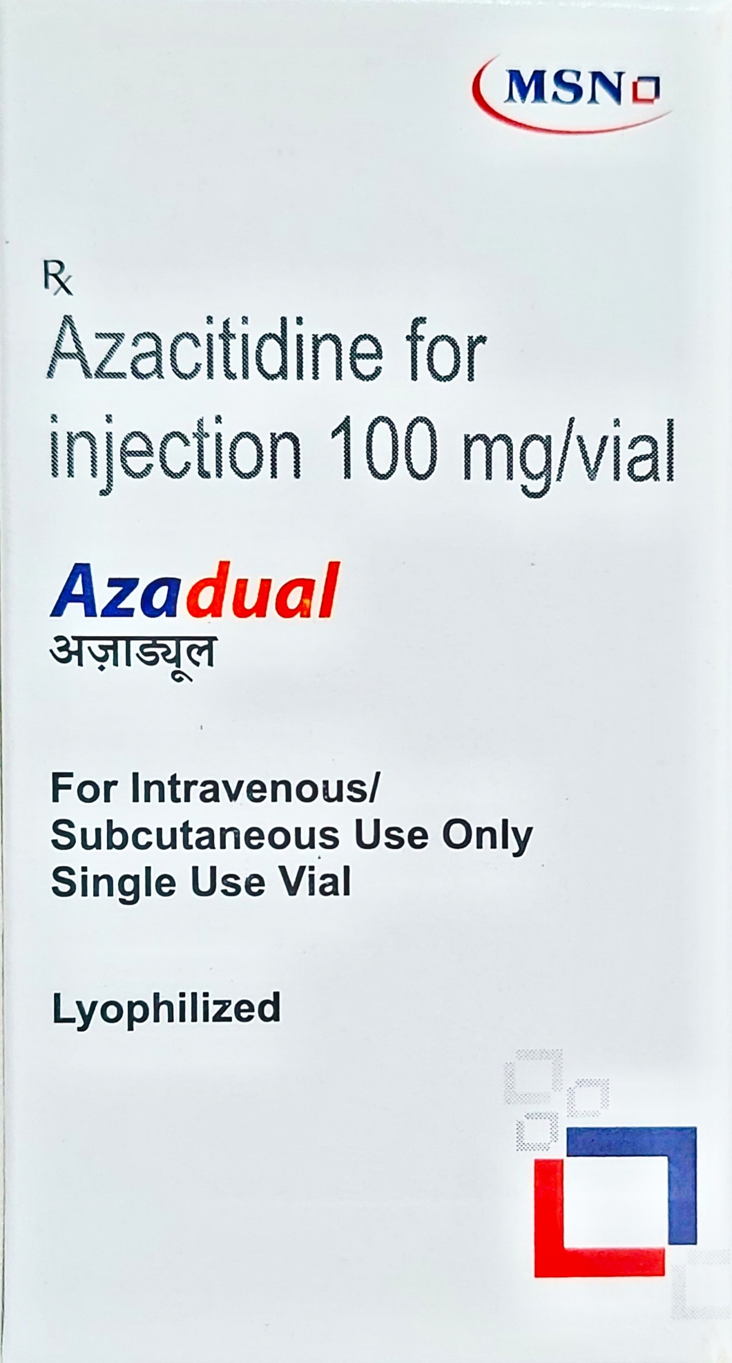 Azadual 100mg Injection - Oncology Division Medicine by Msn Laboratories India pvt Ltd