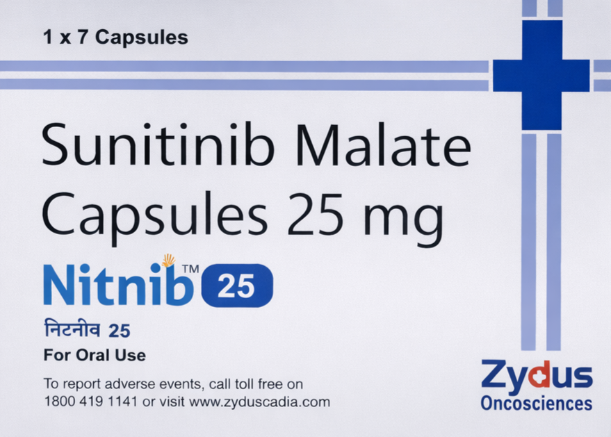 Nitnib 25mg Capsule - Oncology Division Medicine by Zydus Cadila