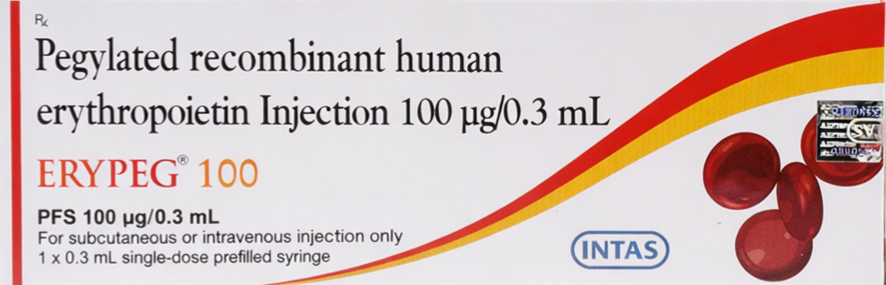 Erypeg 100mcg Injection - Nephrology Division Medicine by Intas pharmaceutical pvt ltd