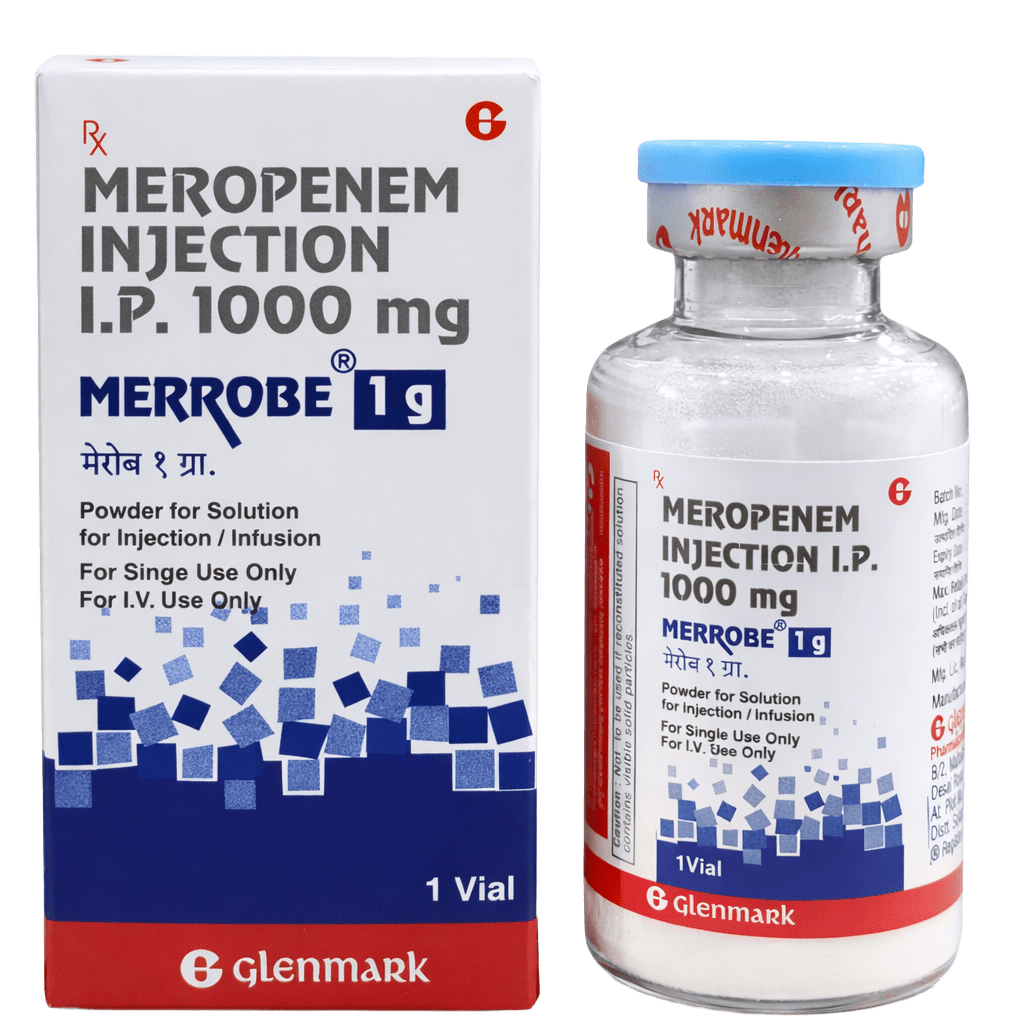 Merrobe 1gm Injection - Antibiotics Division Medicine by GLENMARK PHARMACEUTICALS PVT LTD