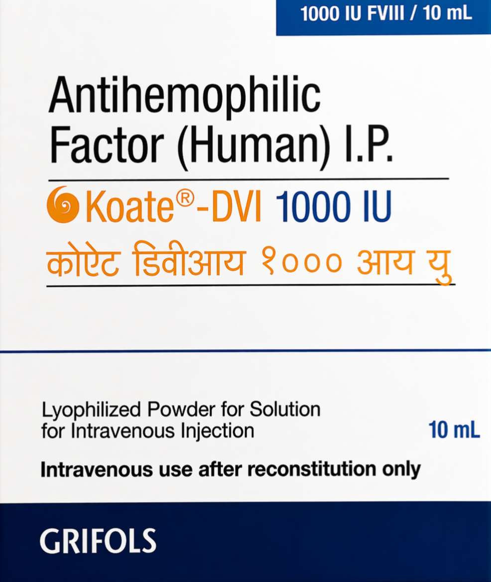 Koate Dvi 1000IU Injection - Hematology Division Medicine by Grifols