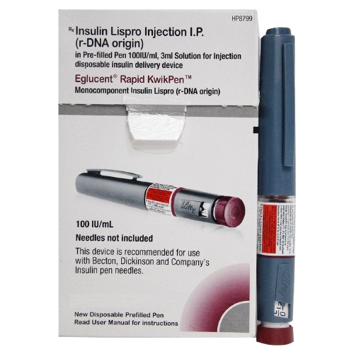 Eglucent Rapid Kwikpen 100IU/ml Injection 3 ml - Alternative Medicine