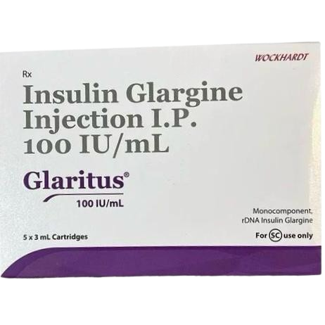 Glaritus 100IU/ml Cartridge 1 x 5 - Diabetes Division Medicine