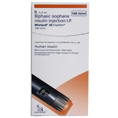Mixtard 30 Flexpen (3ml Each) - Diabetes Division Medicine by Novo Nordisk India Pvt Ltd