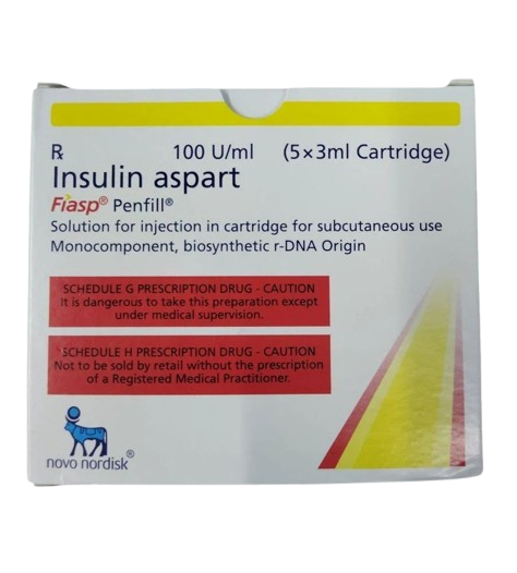 Fiasp 100IU/ml Penfill (3ml Each) - Diabetes & Endocrinology Medicine by Novo Nordisk India Pvt Ltd